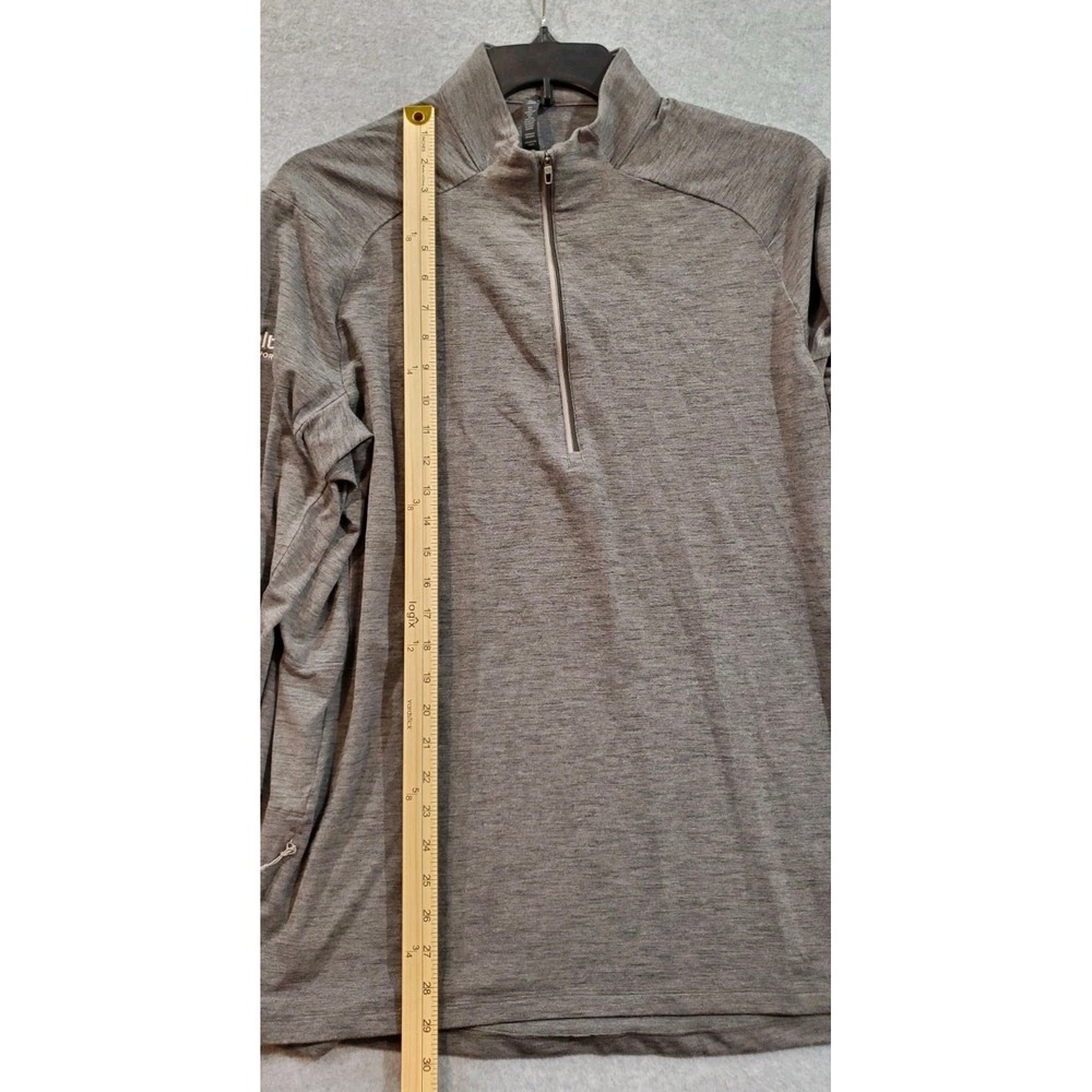 Lululemon Mens Surge Warm Half Zip Pullover Running Workout Shirt Gray 2XL - Picture 3 of 9
